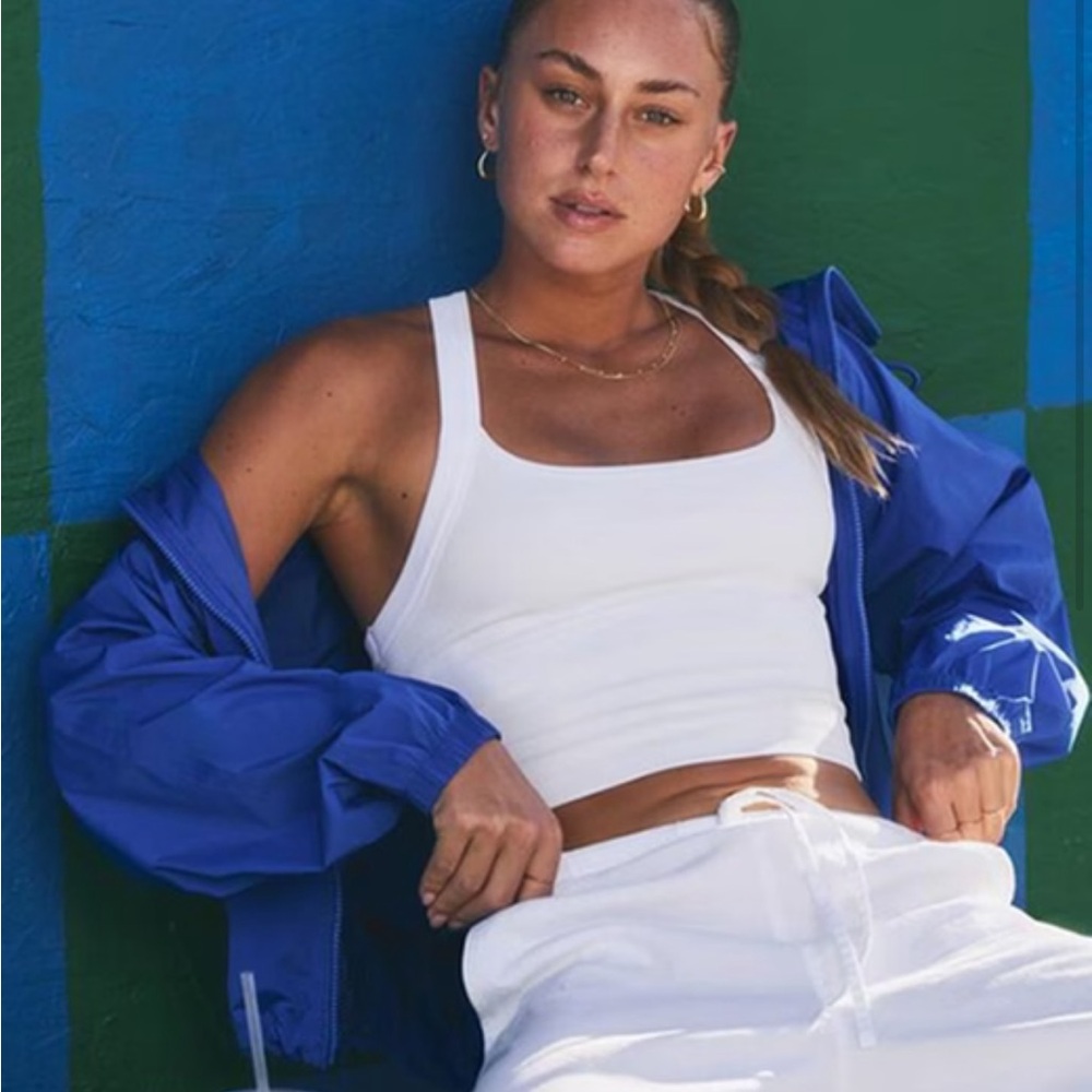 Aurora Seamless Crop Rib Strappy Tank